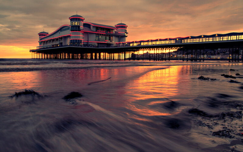 Brighton Pier at Sunset — Orange