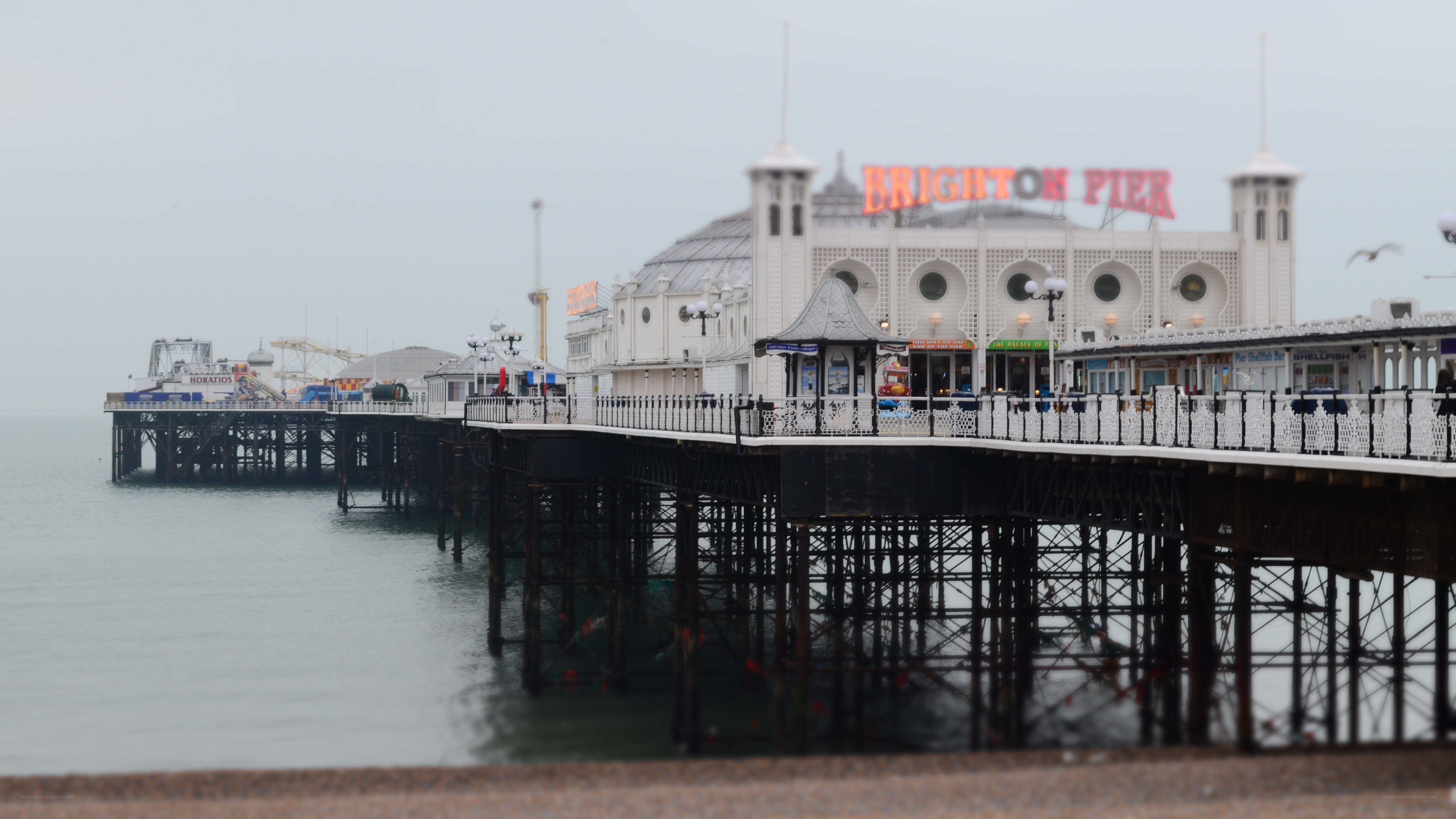 Brighton Pier on a cloudy day