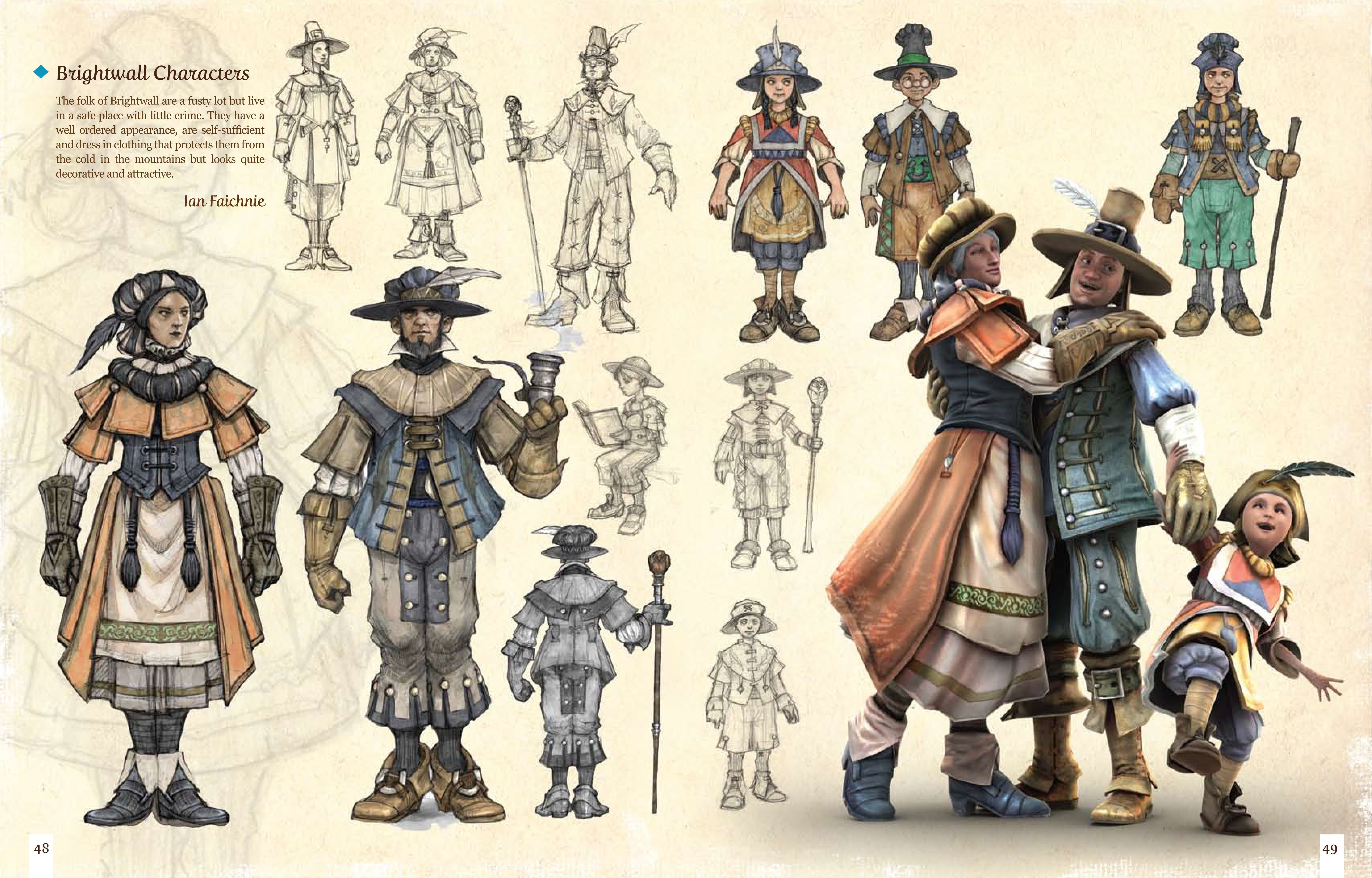 Brightwall character designs
