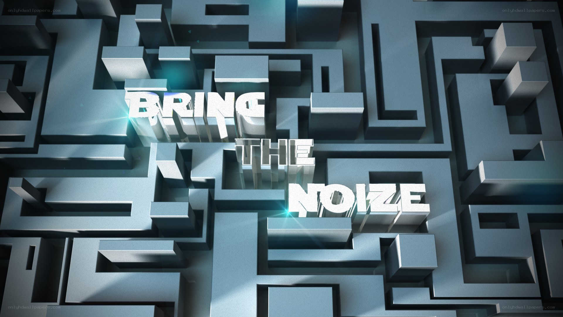 Bring the Noise text in a maze