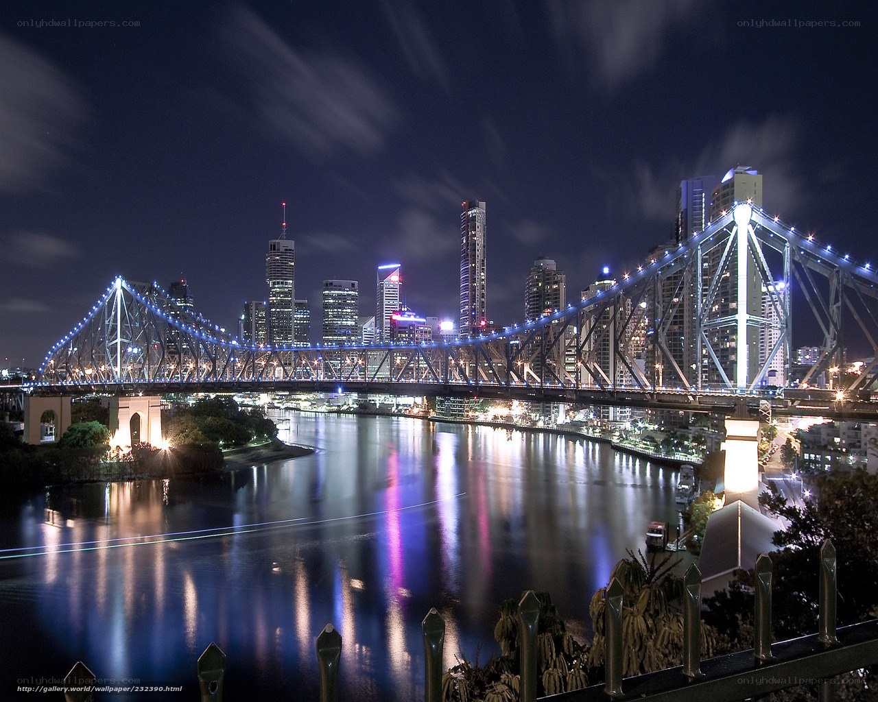 Brisbane city at night