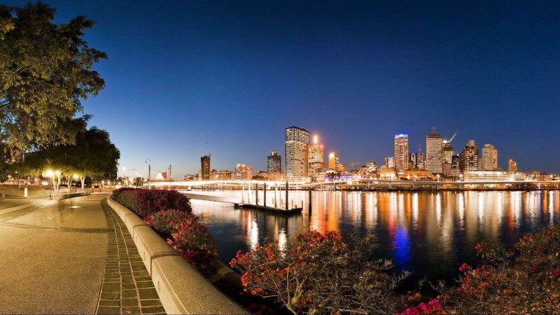 Brisbane city skyline at night