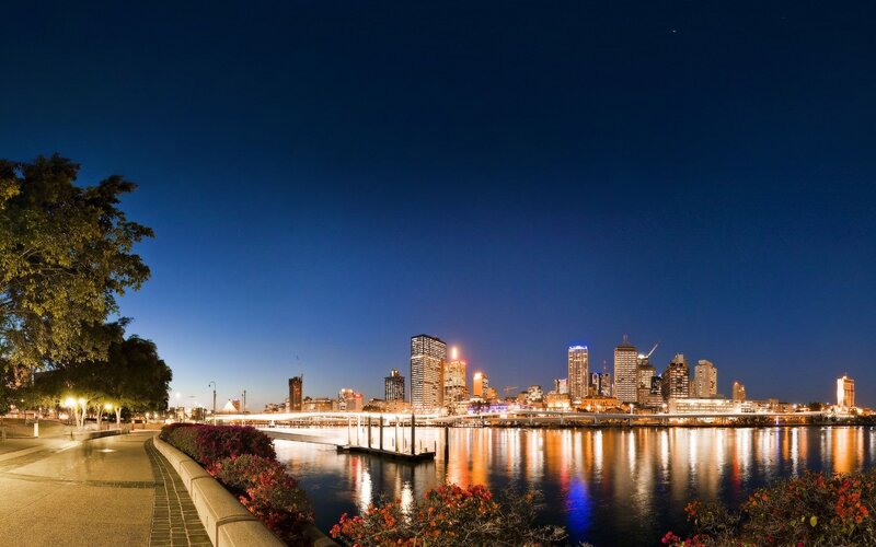 Brisbane city skyline at night