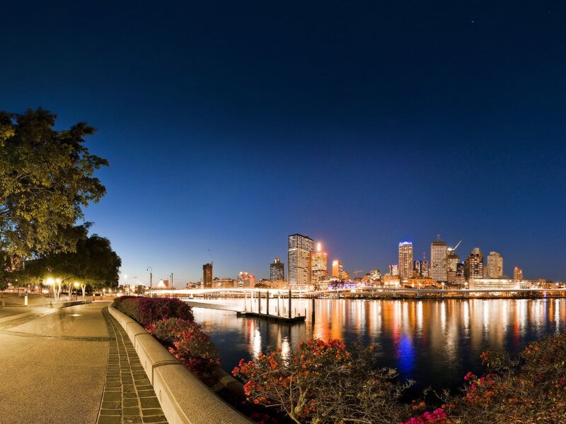 Brisbane city skyline at night