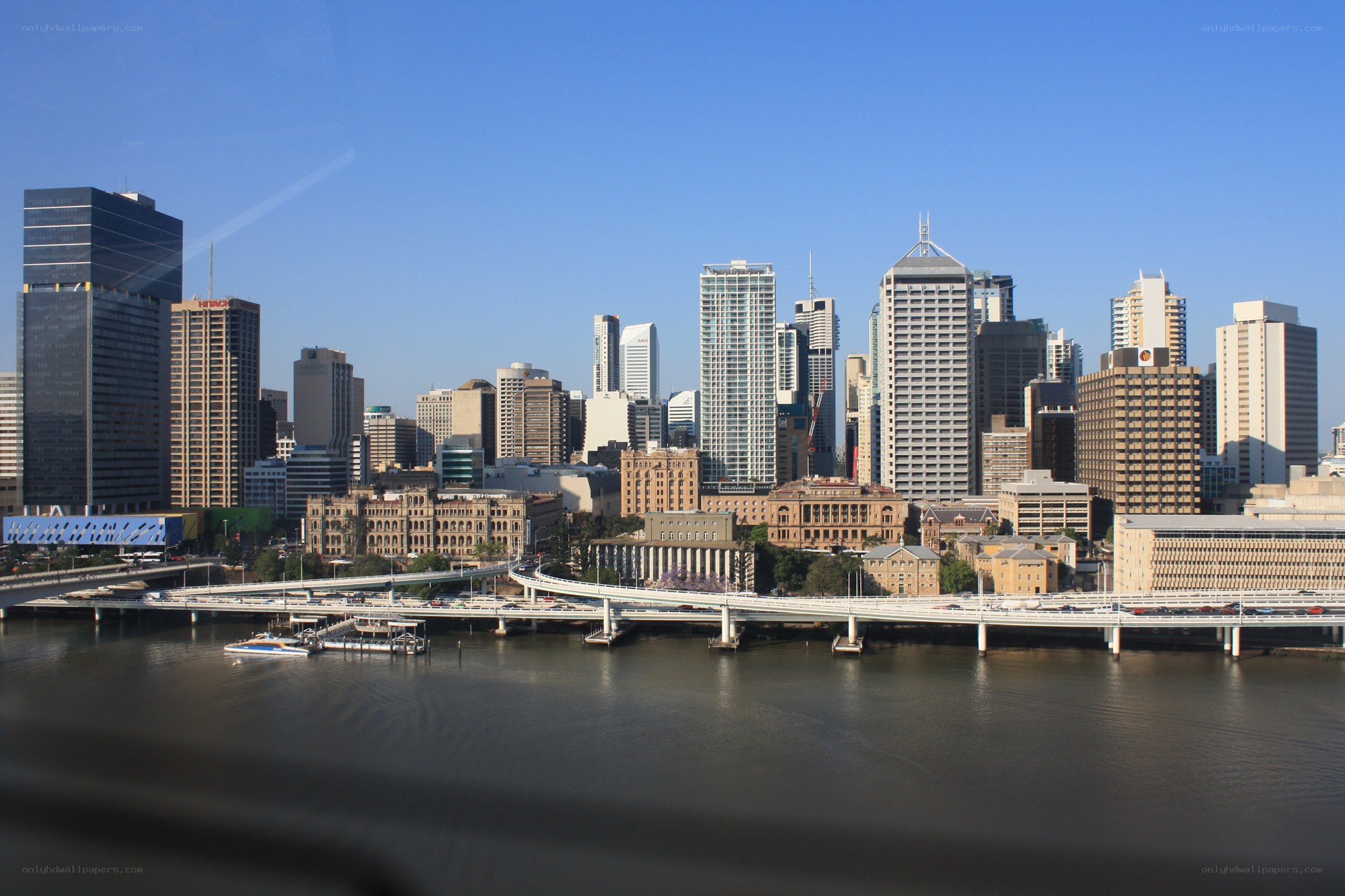 Brisbane city skyline view
