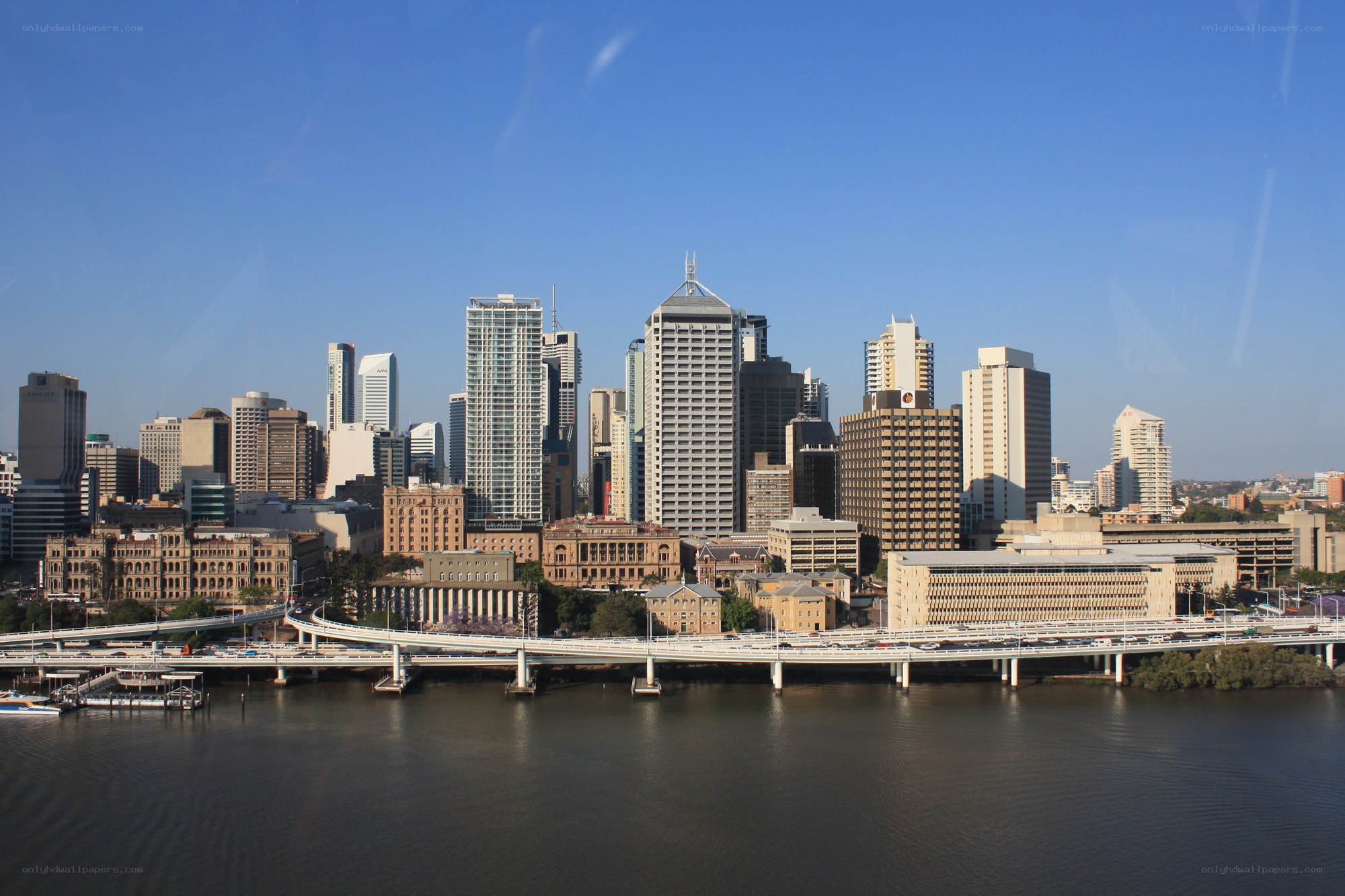 Brisbane city skyline view