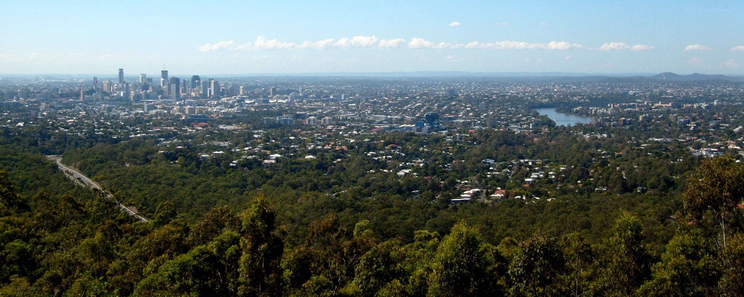 Brisbane city skyline view