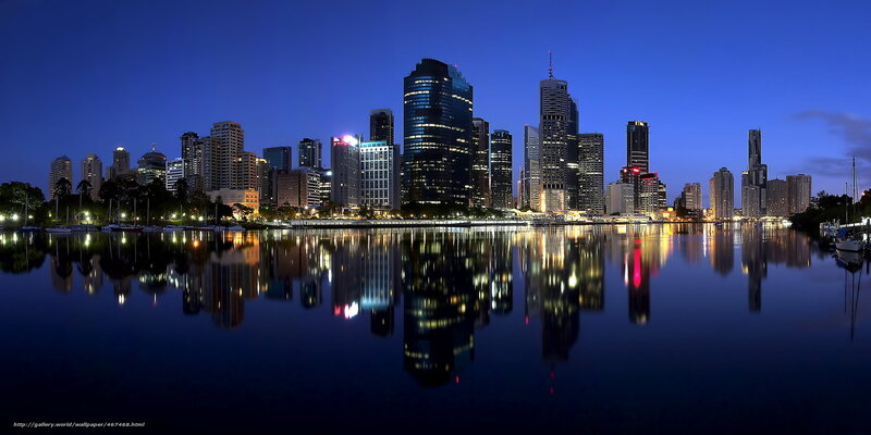 Brisbane skyline at dusk
