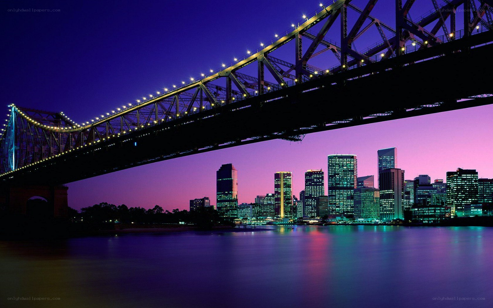 Brisbane skyline at dusk