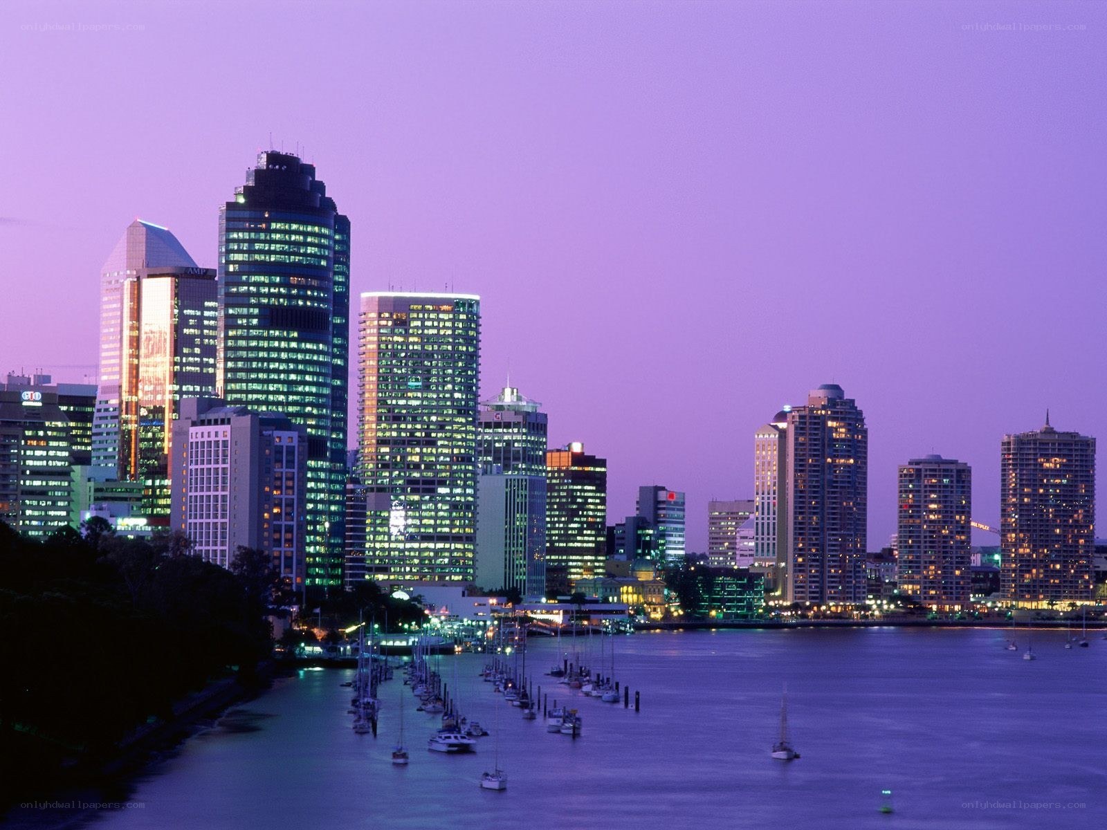 Brisbane skyline at dusk