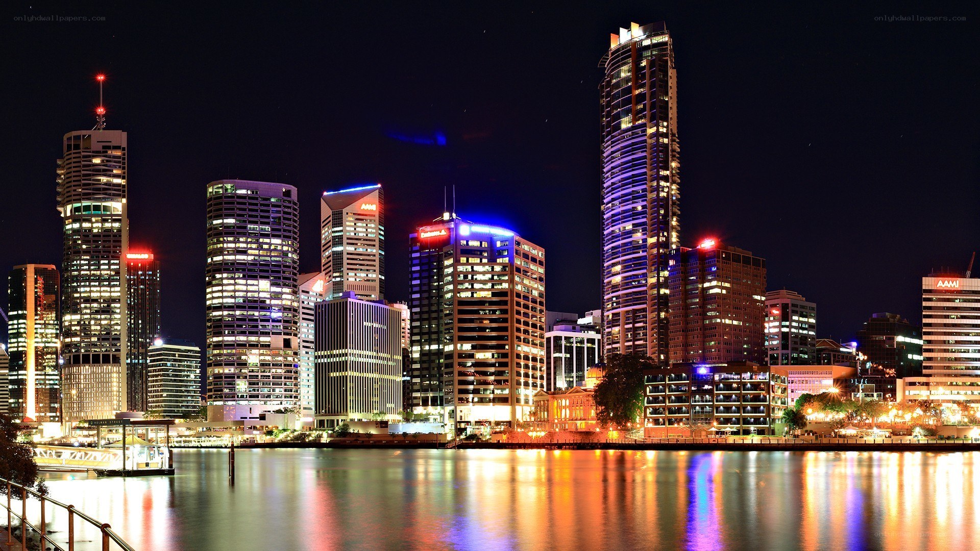 Brisbane skyline at night