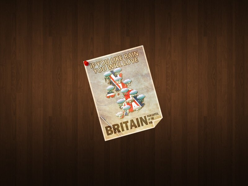 Britain rain poster