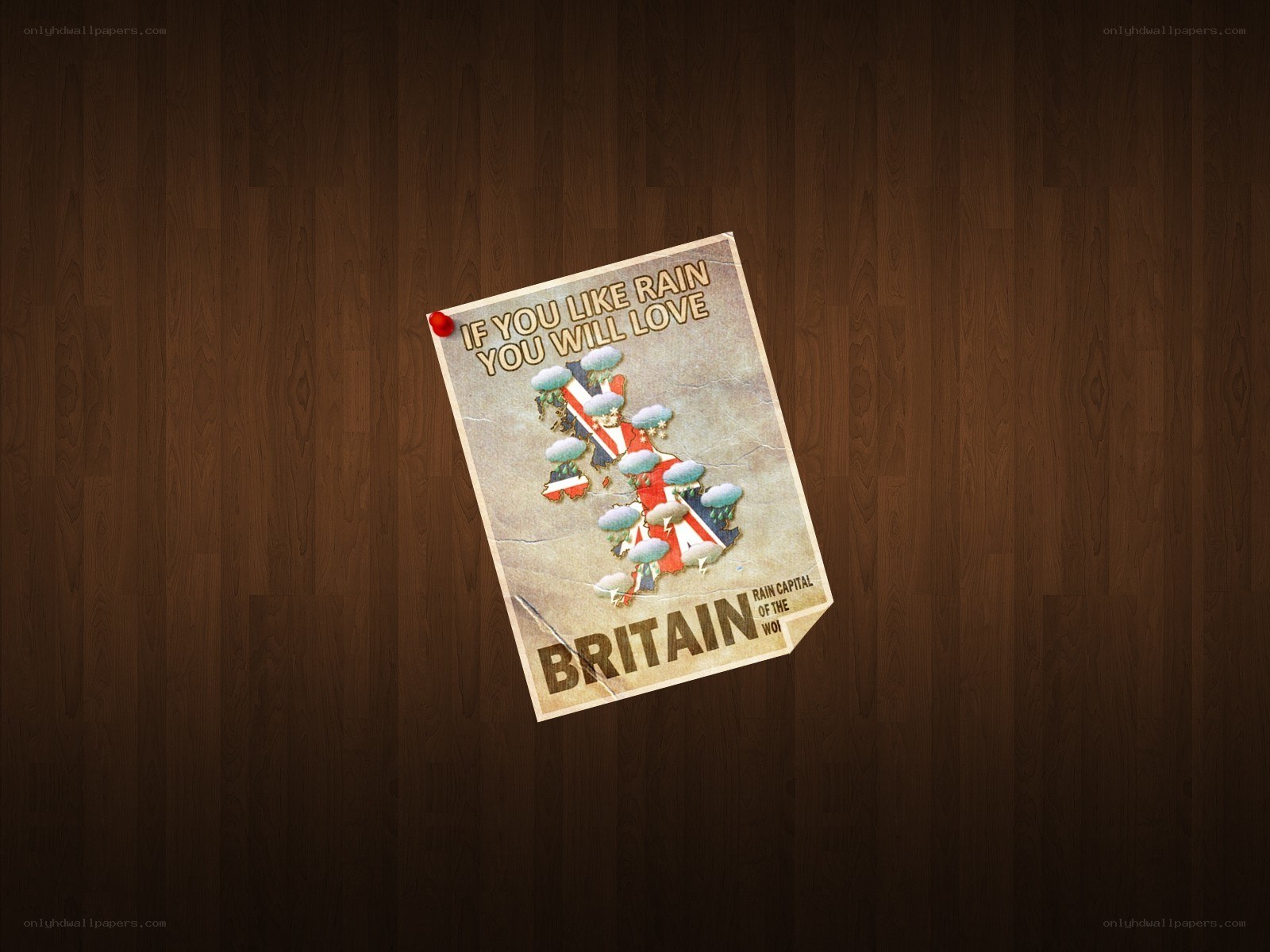 Britain rain poster