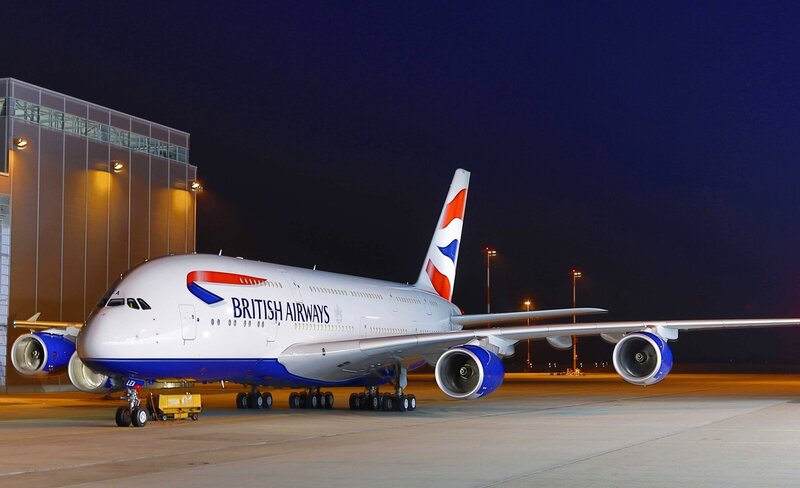 British Airways A380 — White