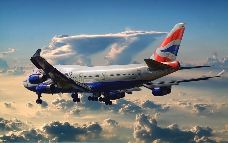 British Airways Boeing 747 — Blue