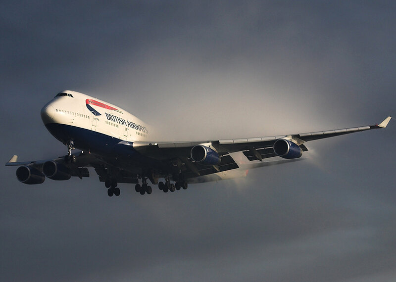 British Airways Boeing 747 — White, Dramatic