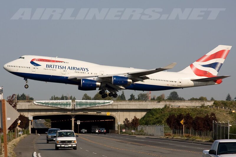 British Airways Boeing 747 — White
