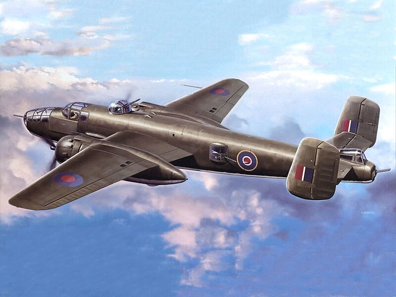 British Bomber Aircraft — Blue, Calm
