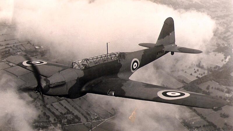 British bomber in flight