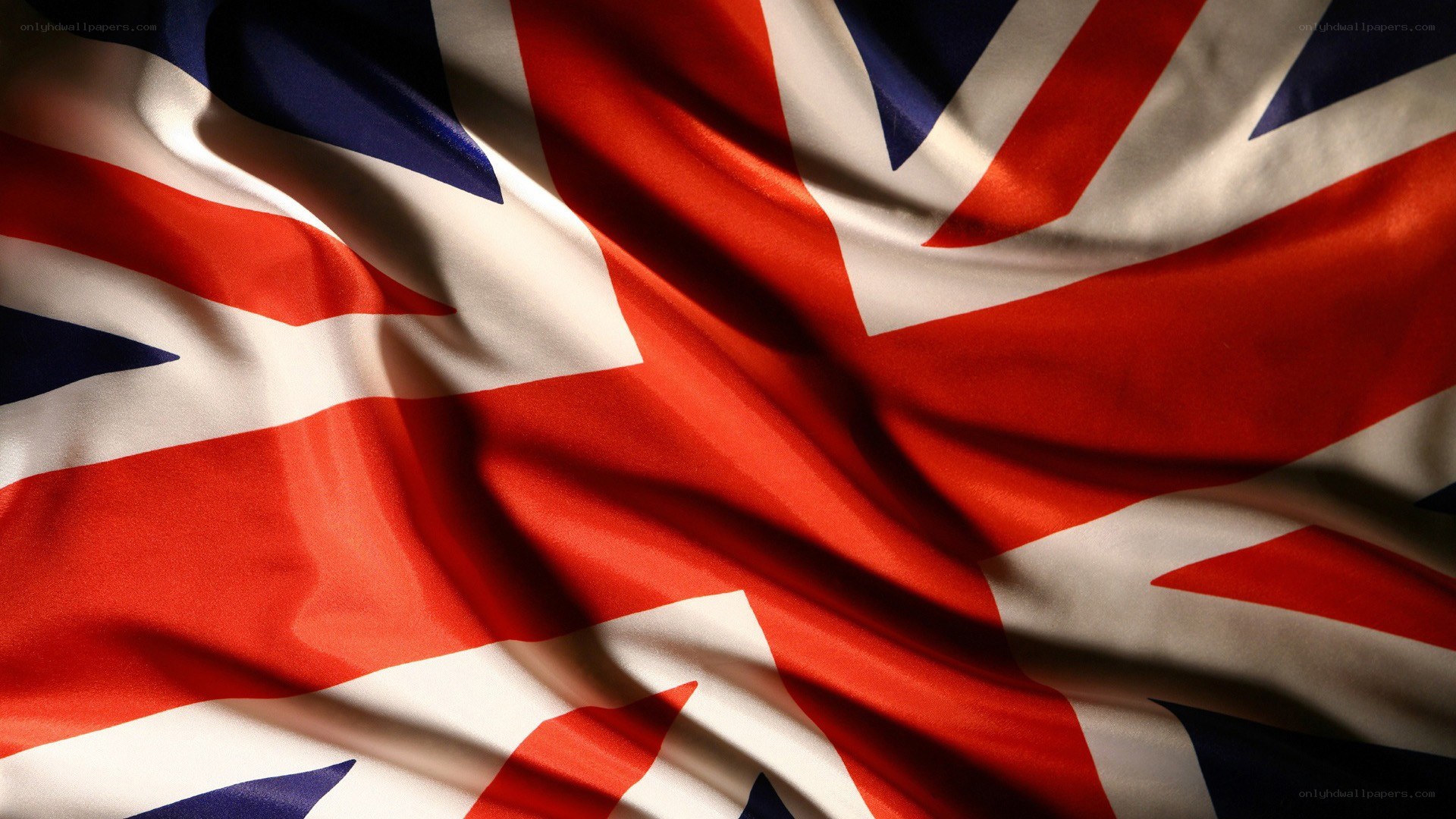 British flag waving in wind
