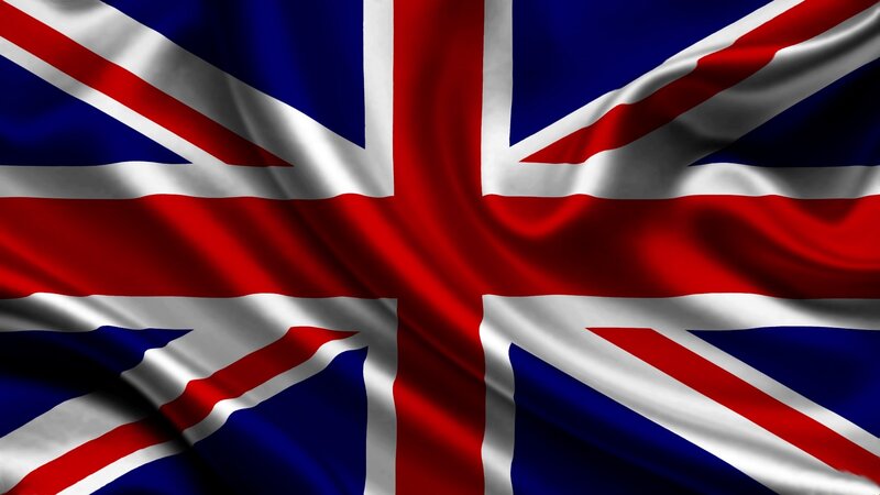 British Flag Waving — Red