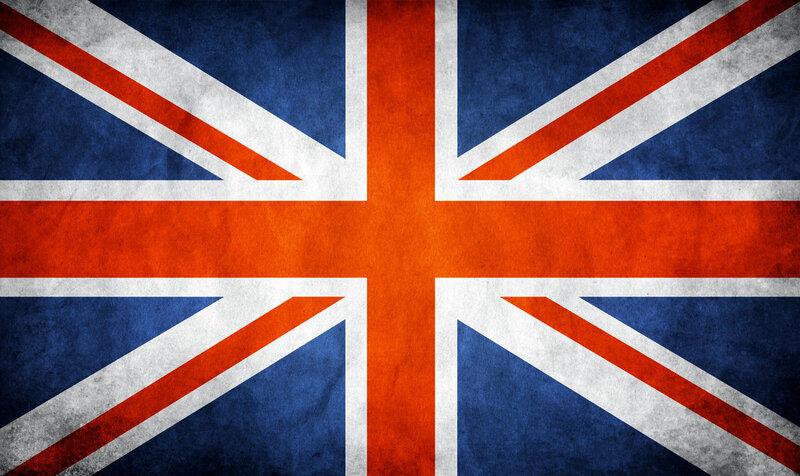British flag with distressed texture