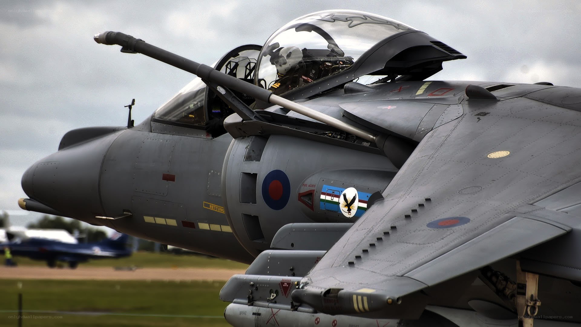 British Harrier jet on display