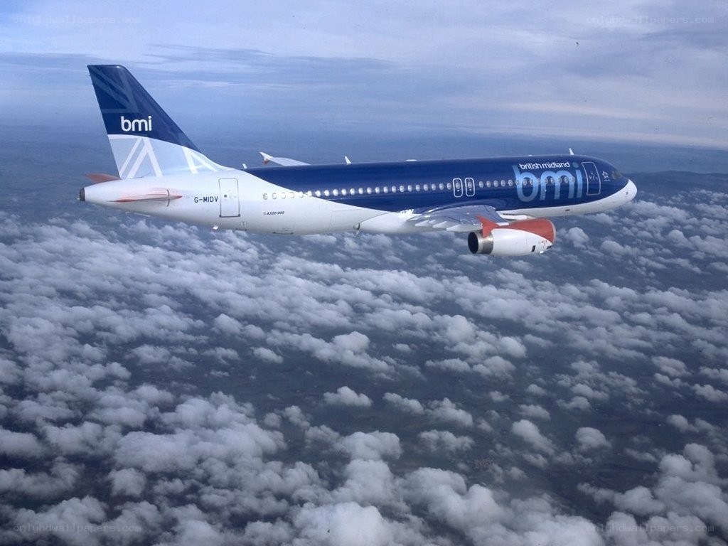 British Midland airplane in flight