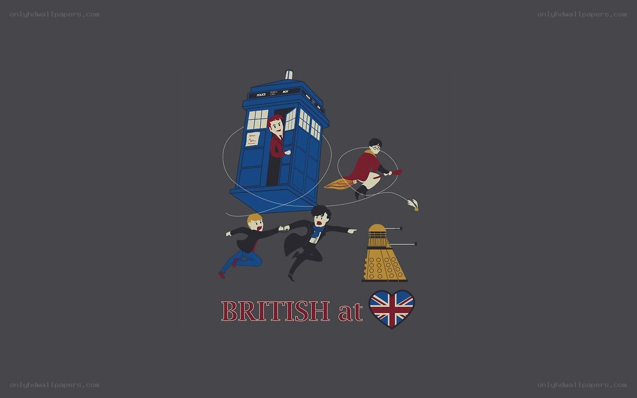 British pop culture collage