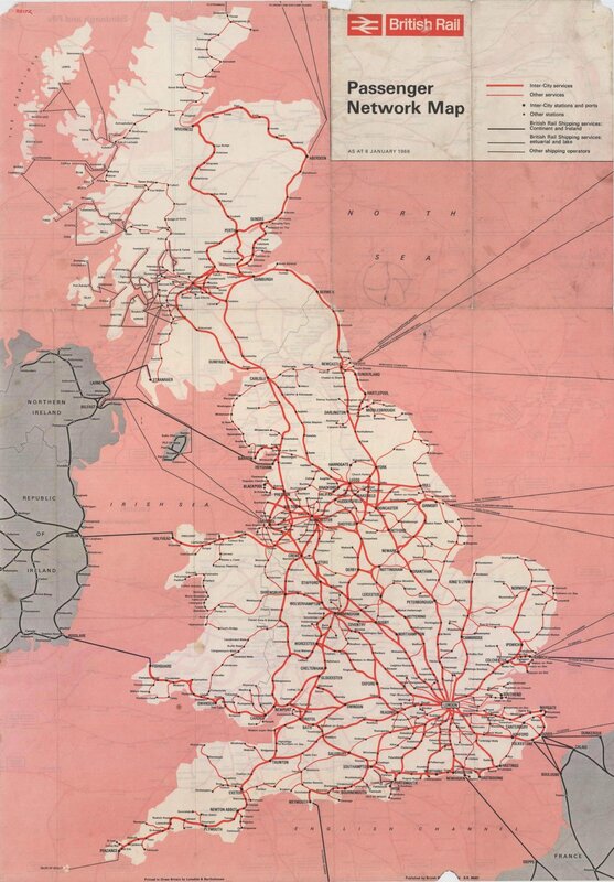 British Rail Passenger Network Map