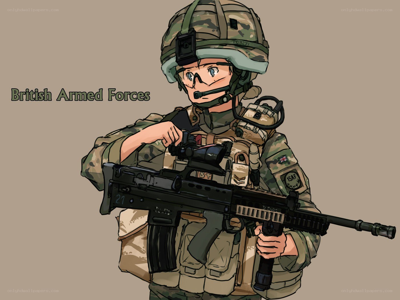 British soldier with rifle
