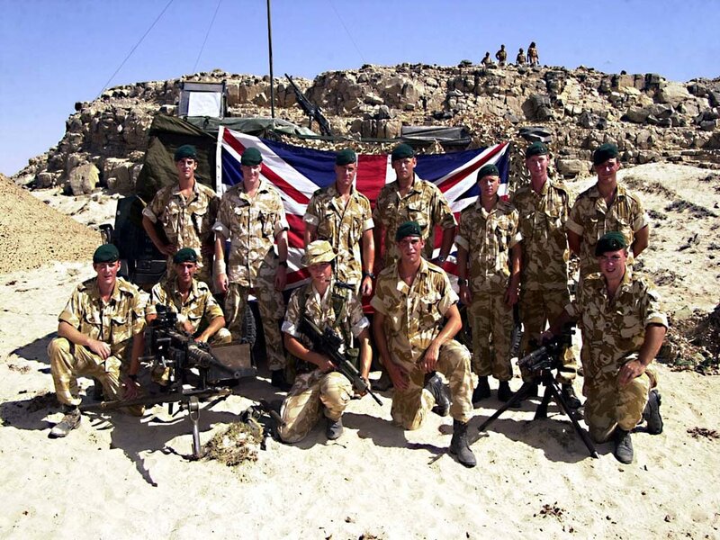 British soldiers in desert