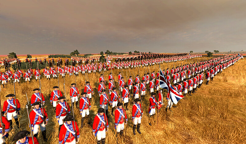 British soldiers in formation