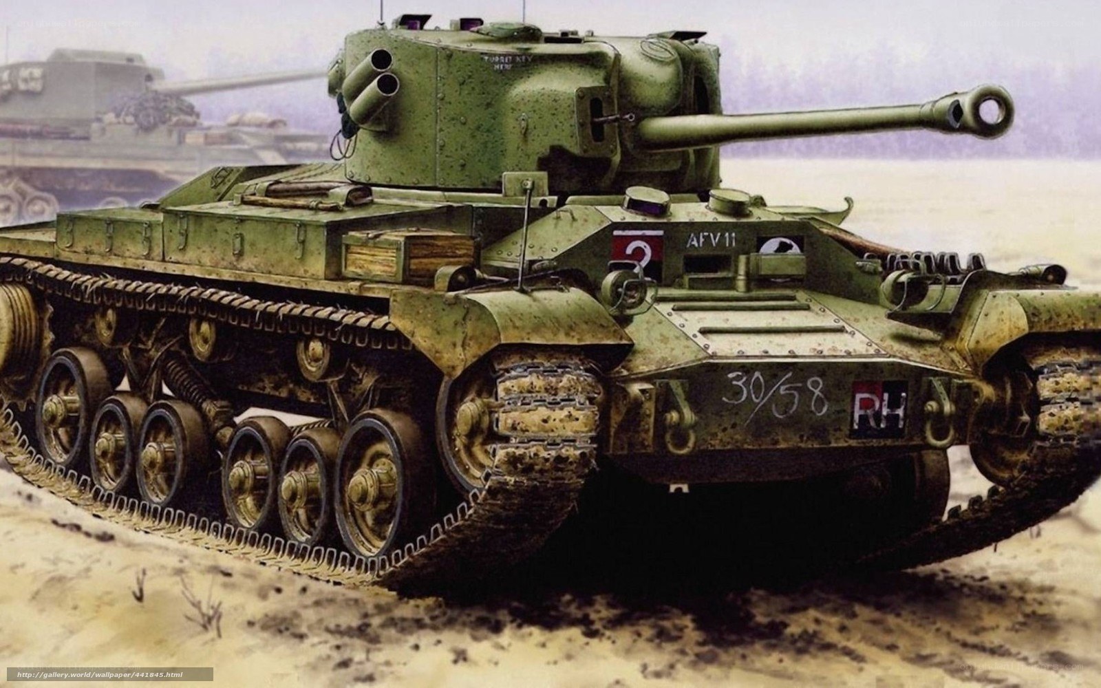 British tank in combat