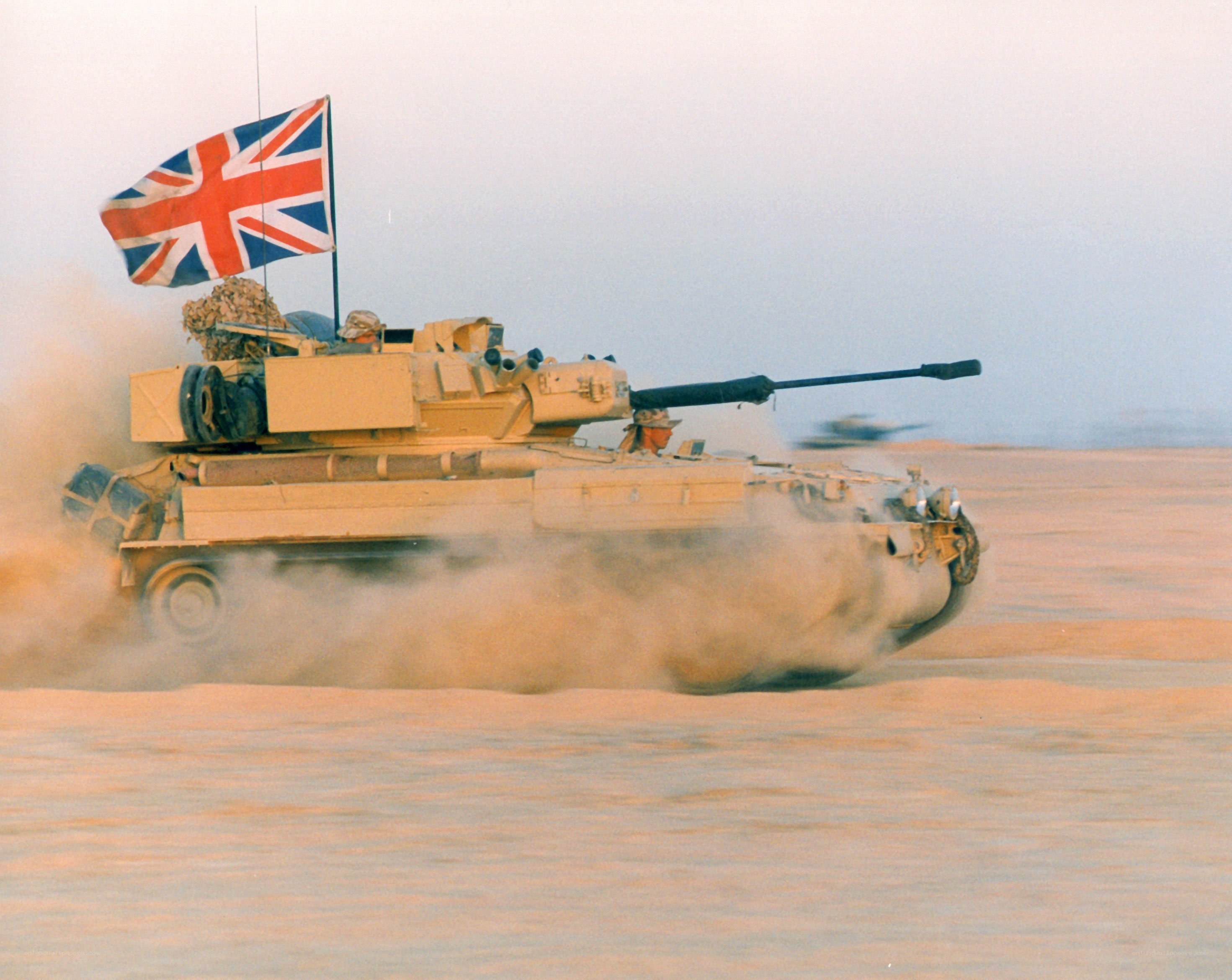 British tank in desert