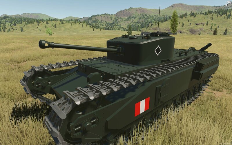 British Tank in Field