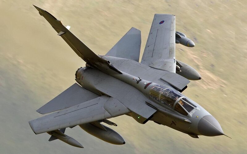 British Tornado Fighter Jet — Gray, Dynamic