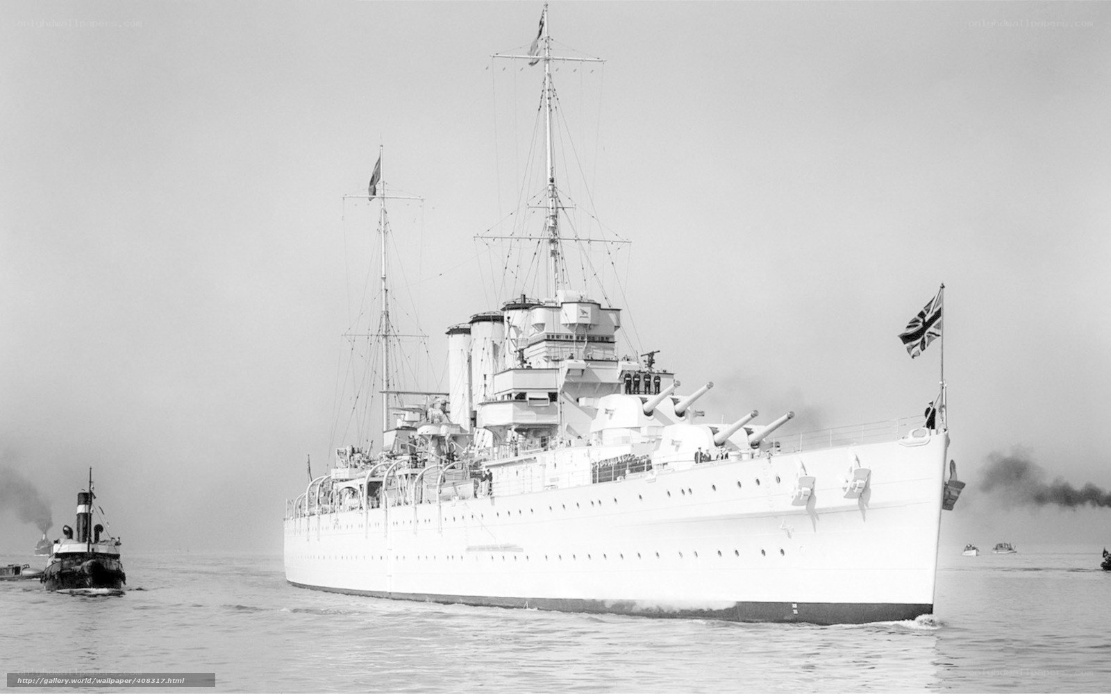 British warship at sea