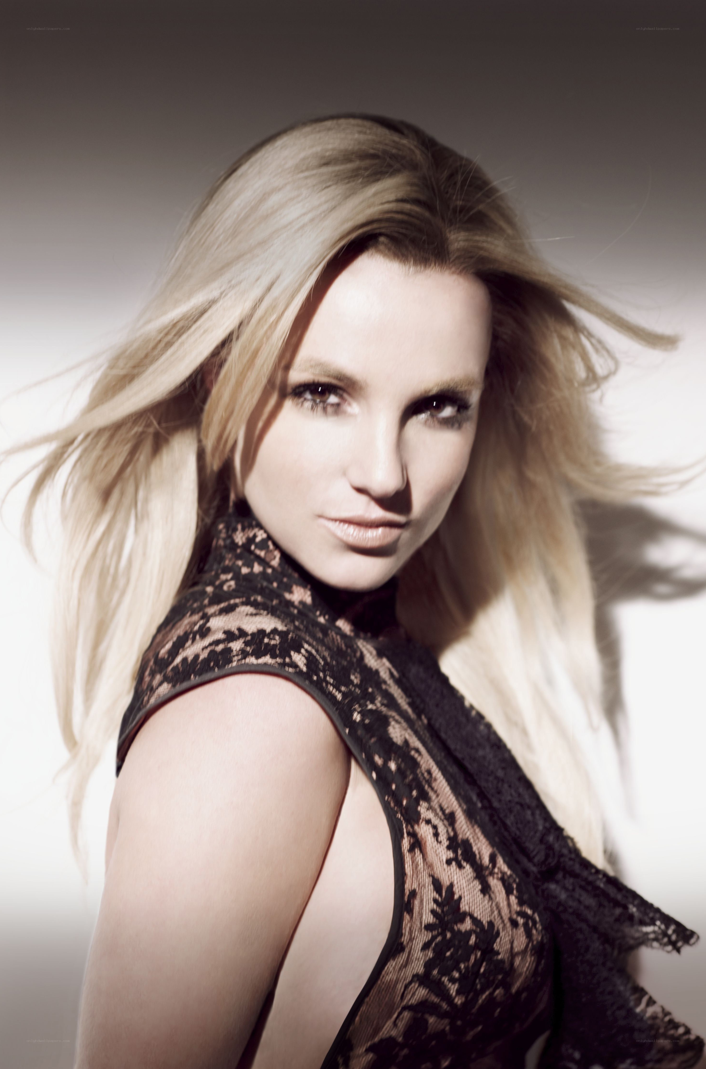 Britney Spears in black lace