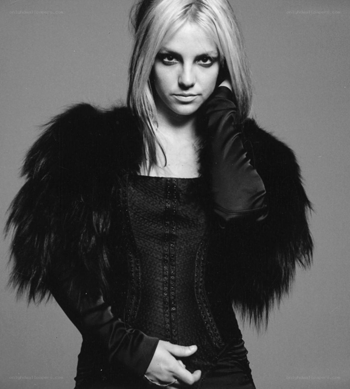 Britney Spears in fur coat