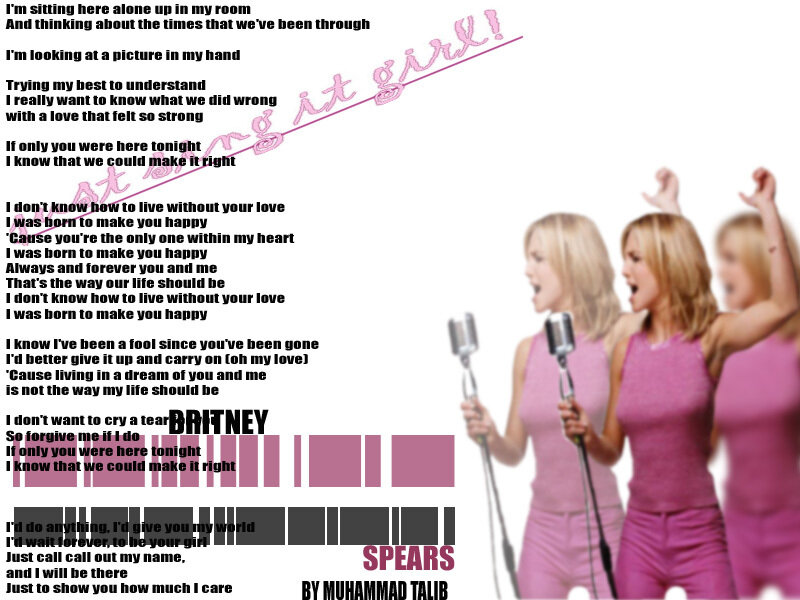 Britney Spears lyrics with image
