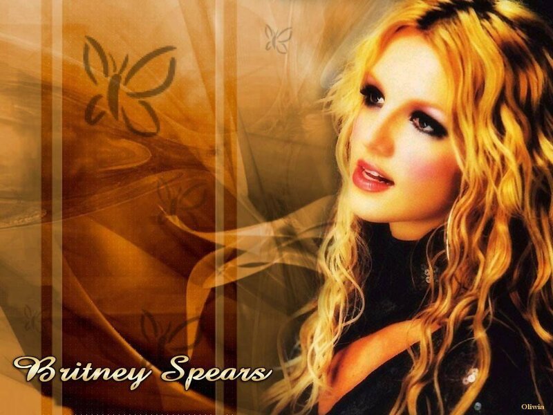 Britney Spears Portrait — Gold