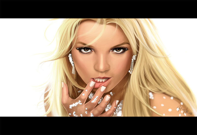 Britney Spears portrait illustration