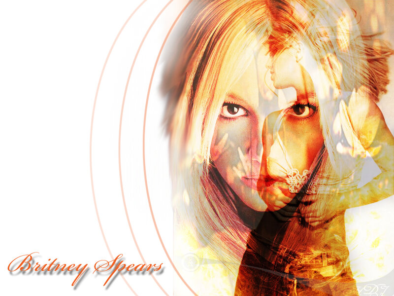 Britney Spears Portrait — Orange