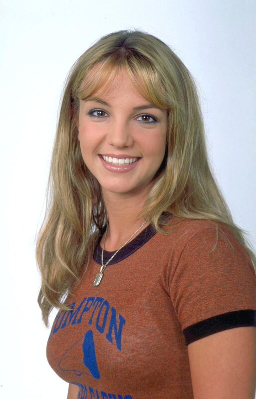 Britney Spears smiling in a t-shirt