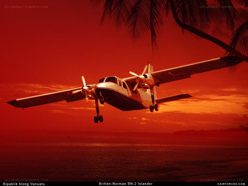 Britten-Norman BN-2 Islander at sunset