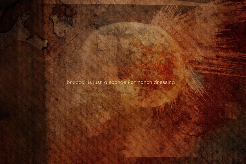 broccoli quote on textured background