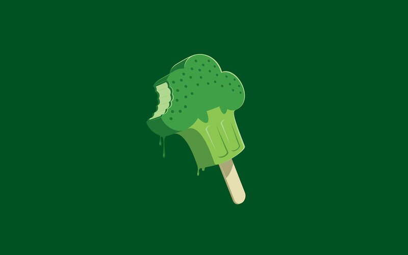 Broccoli-shaped Popsicle