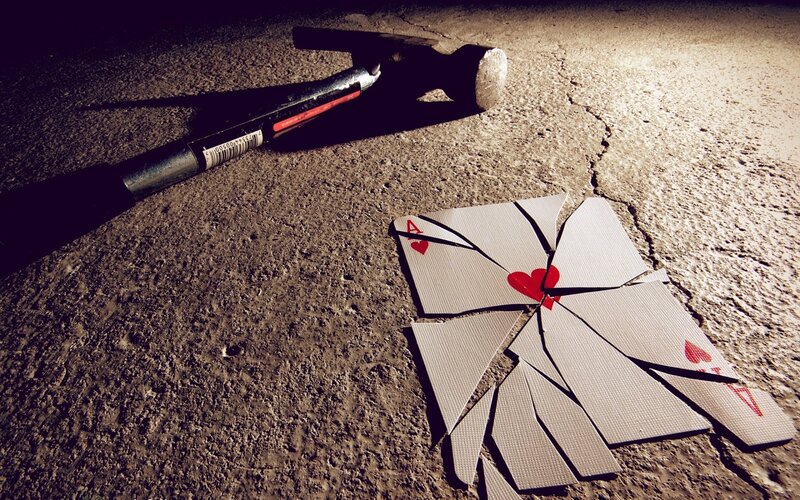 Broken Ace of Hearts — Gray