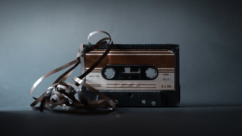 Broken Audio Cassette — Brown